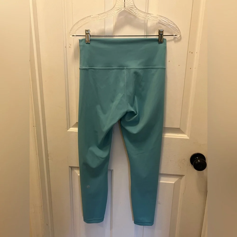 🍋 LIKE NEW Lululemon Wunder Train High-Rise Tight 25" - Tidal Teal - Sz 8 - Picture 3 of 12